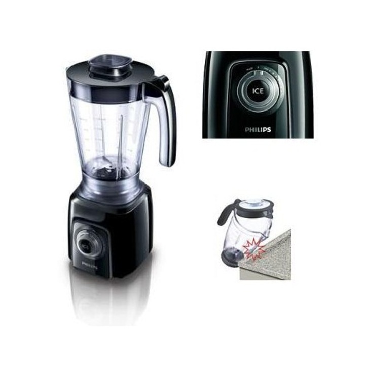 Блендер Philips HR2160/50, 600 W, 1.5 л, 1 Ниво на мощност, Черен