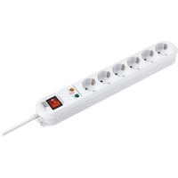 Prelungitor cu protectie la supratensiune Bachmann SMART, 6 prize, protectie copii, intrerupator, 1.5 m