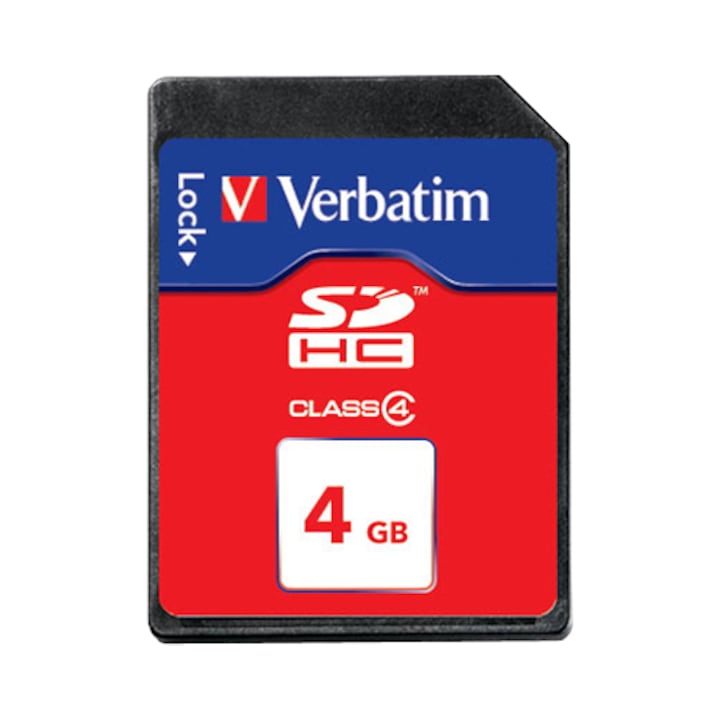 Card de memorie Verbatim SDHC 4GB, Class 4
