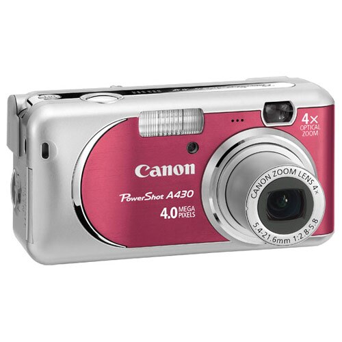 Aparat foto digital Canon PowerShot A430, 4MP, rosu - eMAG.ro