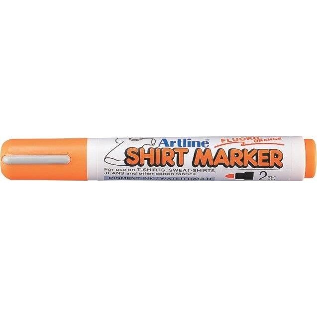 T-Shirt marker ARTLINE, corp plastic, varf rotund 2.0mm - portocaliu fluorescent