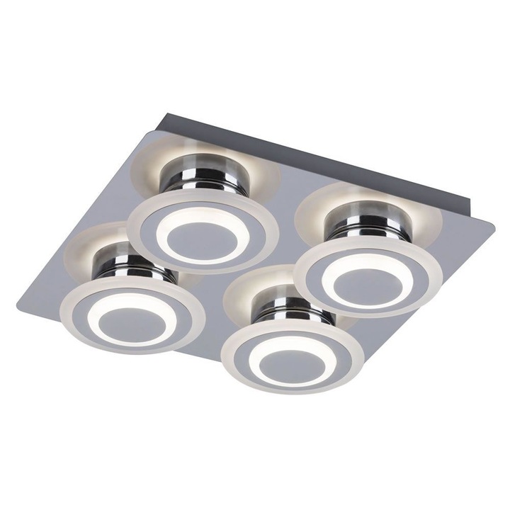 Плафониера Rabalux Demna, LED 4х4W, Хром