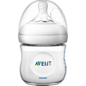 Biberon Natural Philips-Avent SCF030/17, cu tetina debit lent, 125 ml Biberon Natural Philips-Avent SCF030/17, cu tetina debit lent, 125 ml