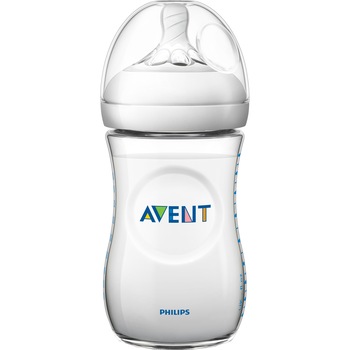 Biberon Natural Philips-Avent SCF033/17, cu tetina debit lent, 260 ml Biberon Natural Philips-Avent SCF033/17, cu tetina debit lent, 260 ml