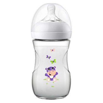 Biberon Natural Philips-Avent SCF070/22, cu tetina debit lent, Hipo, 260 ml Biberon Natural Philips-Avent SCF070/22, cu tetina debit lent, Hipo, 260 ml