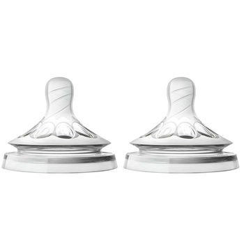 Tetina Natural Philips-Avent SCF040/27, cu debit ultra-lent, 0luni+, fara BPA, 2 buc Tetina Natural Philips-Avent SCF040/27, cu debit ultra-lent, 0luni+, fara BPA, 2 buc
