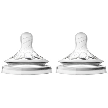 Tetina Natural Philips-Avent SCF041/27, cu debit lent, 0luni+, fara BPA, 2 buc Tetina Natural Philips-Avent SCF041/27, cu debit lent, 0luni+, fara BPA, 2 buc