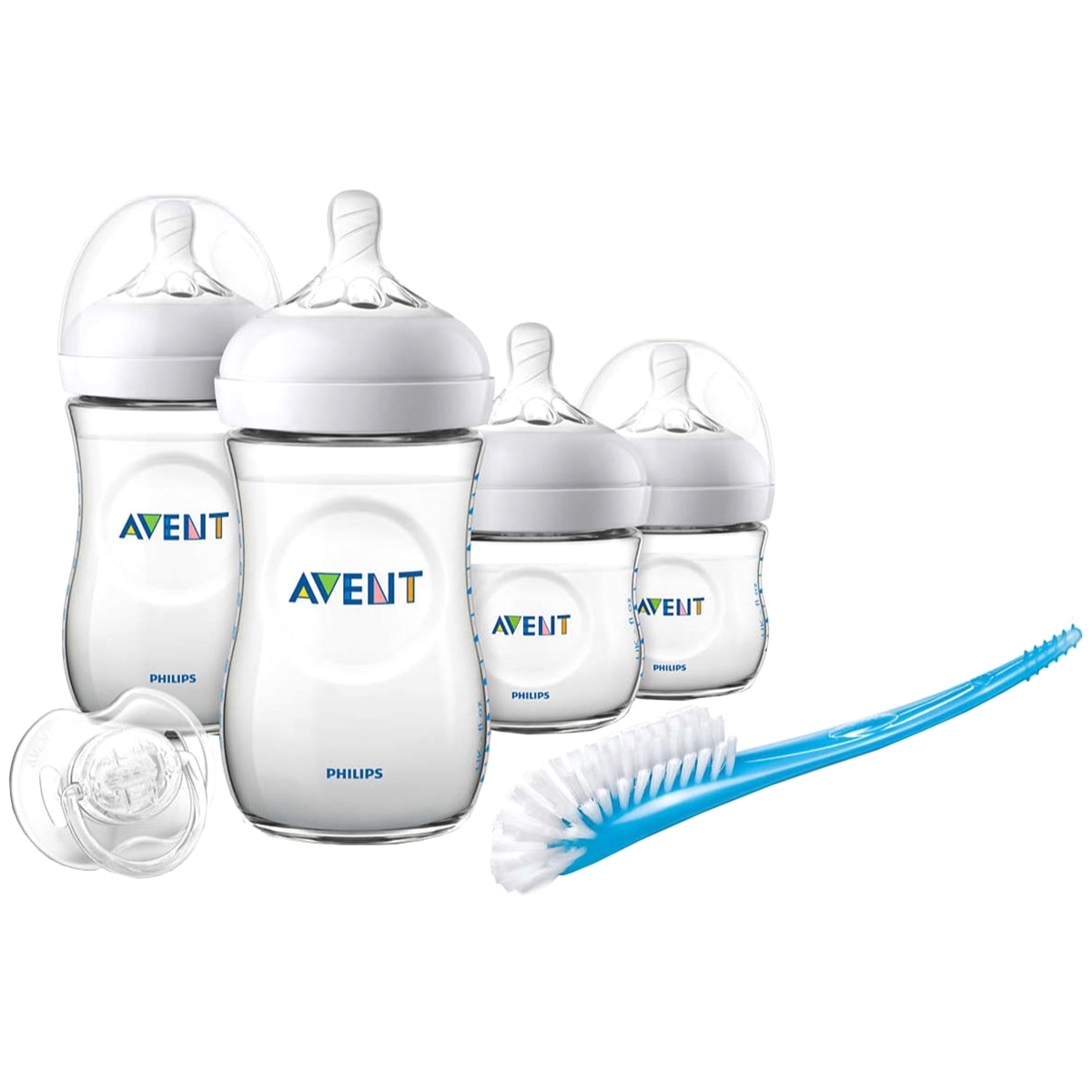 AVENT PROMO Natural Response AirFree Vent /2 бутилки 125 мл , 2 бутилки 260  мл, 2 клапи AirFree, залъгалка Ultra Soft 0-6м, четка/