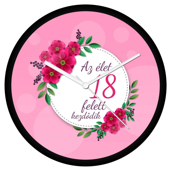Női születésnapi falióra - 18 felett