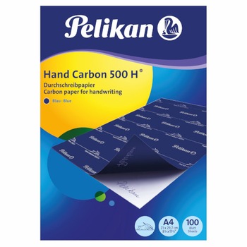 Indigo Pelikan, A4, scriere manuala, granulatie 500H, 100 coli, albastru Indigo Pelikan, A4, scriere manuala, granulatie 500H, 100 coli, albastru