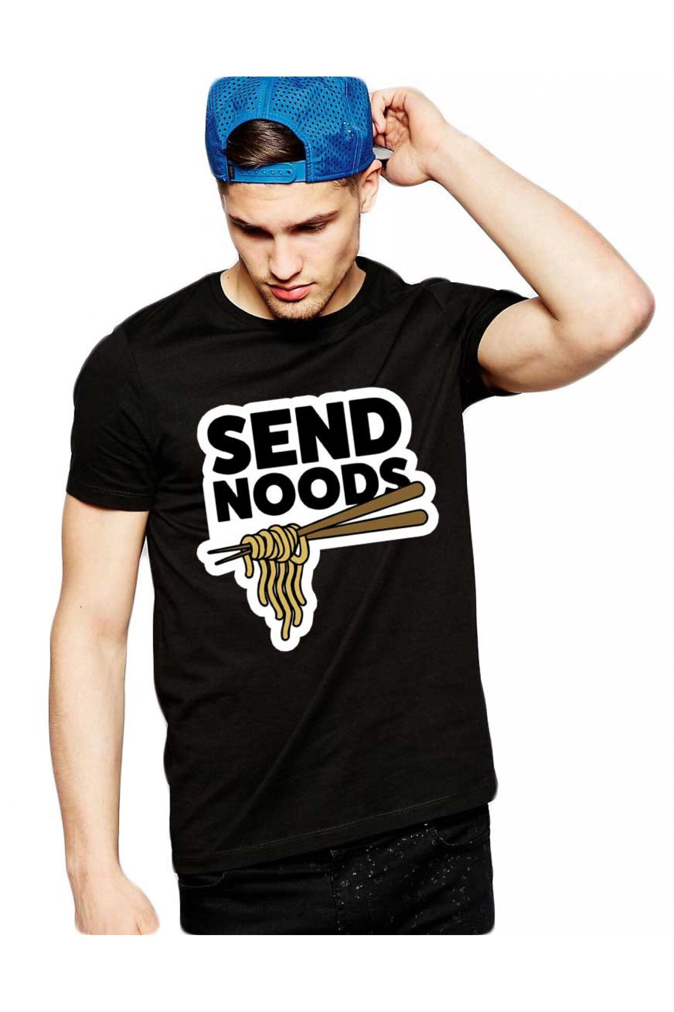 Tricou barbati negru - Send Noods