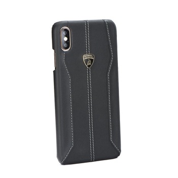 Husa iPhone XS MAX Lamborghini Huracan-D1 Piele Neagra Husa iPhone XS MAX Lamborghini Huracan-D1 Piele Neagra
