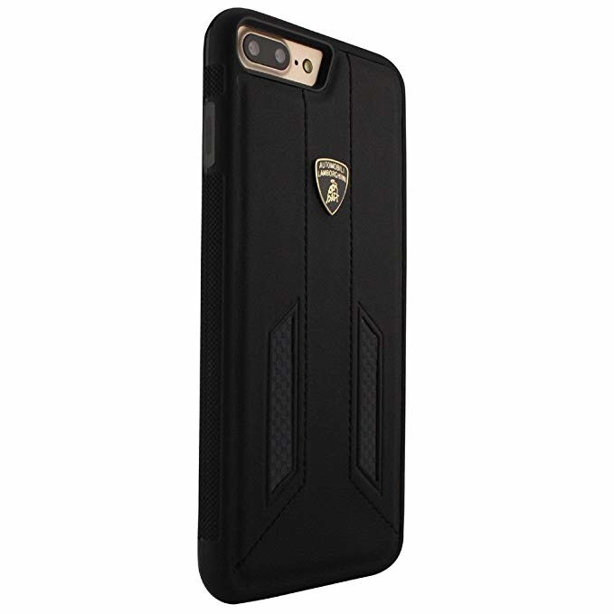 Husa iPhone 7 Plus / 8 Plus Lamborghini Huracan-D6 Piele Neagra
