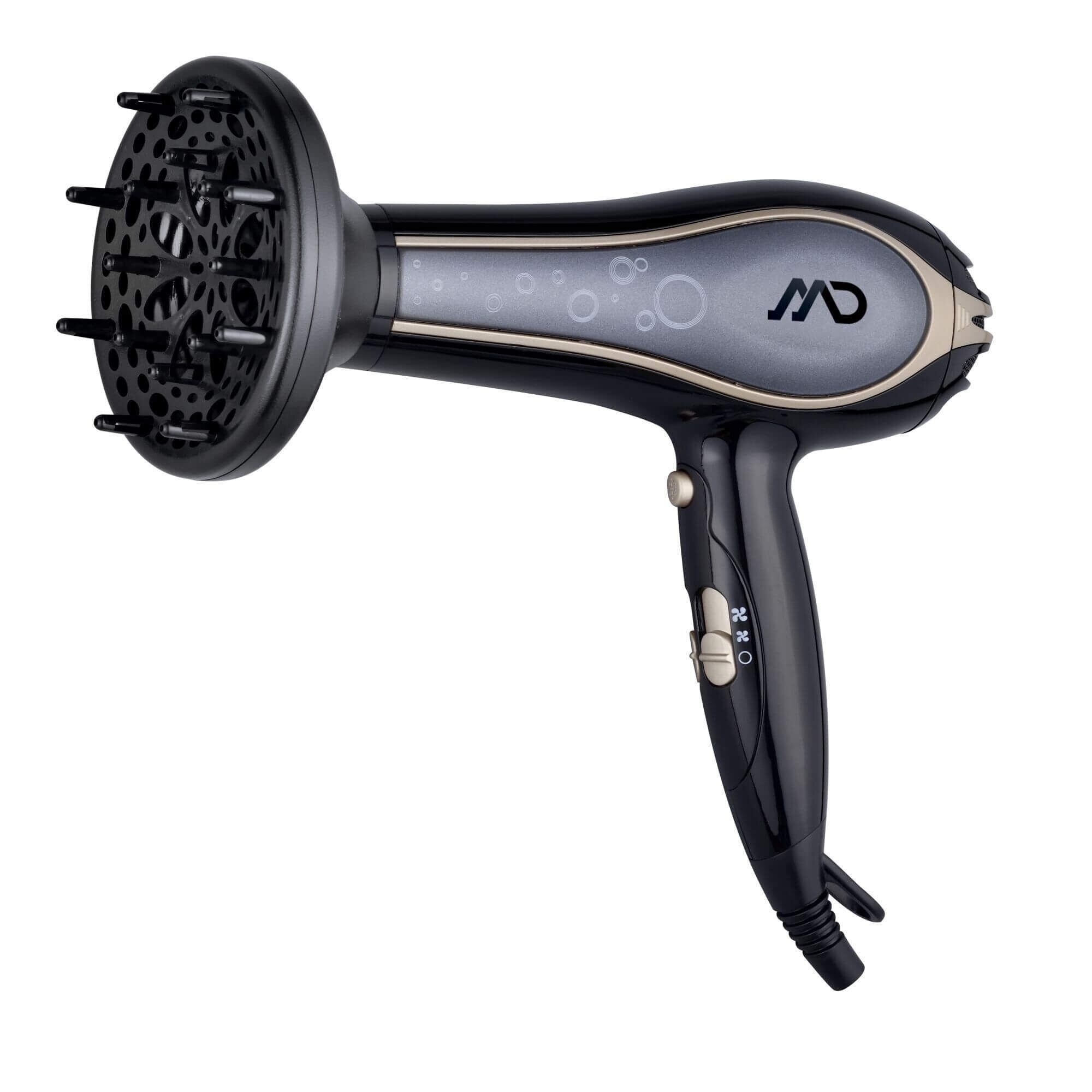 Uscator profesional de par MHD-3312 MD, 2200 W, Cool shot, 2 Viteze/ 3 niveluri temperatura, Negru