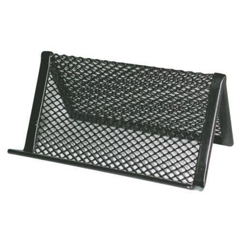 Suport din plasa metal Eco pentru carti de vizita, negru