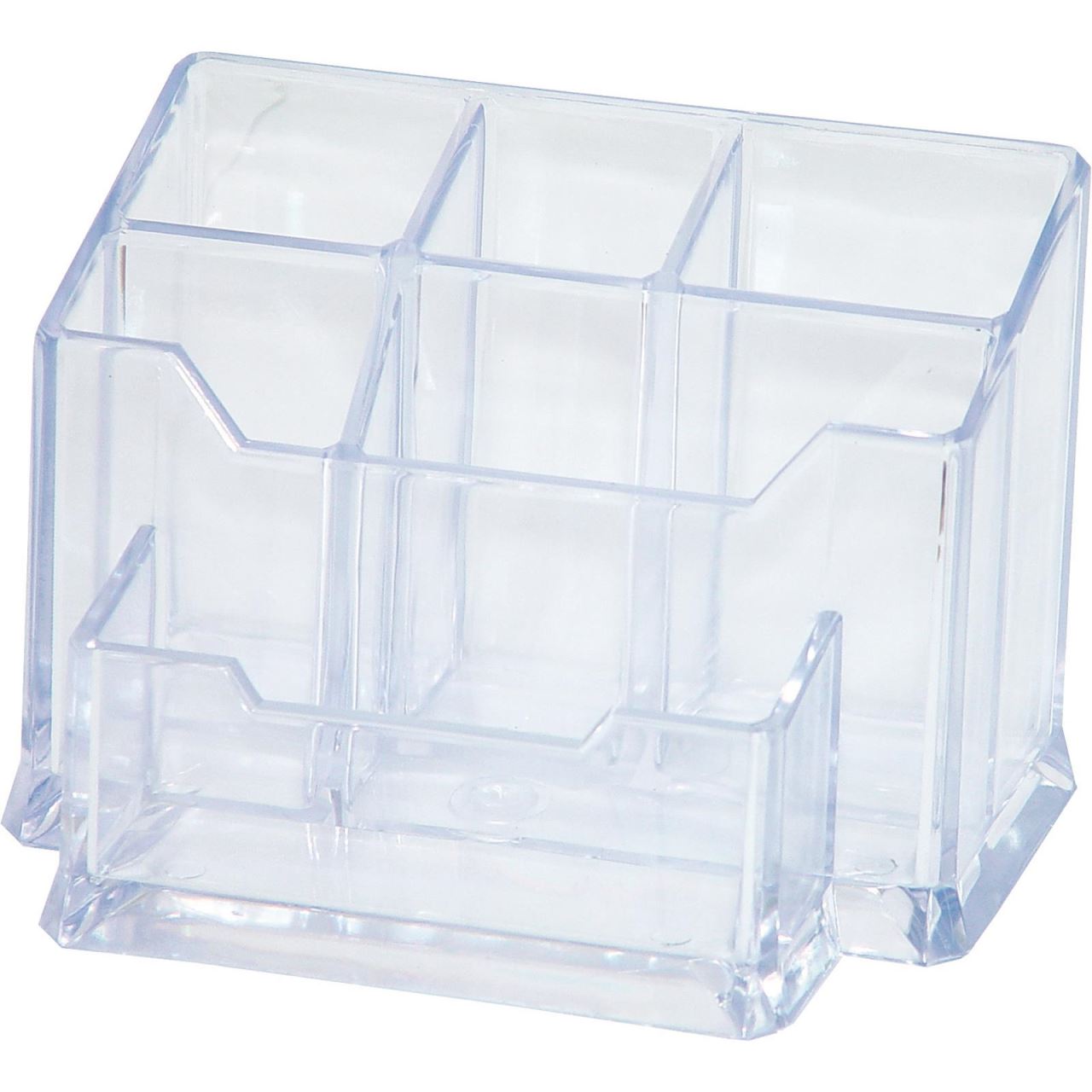 Organizator de birou DONAU Clasic VII, 6 compartimente, 155 x 105 x 101 mm, transparent