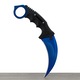 Cutit Karambit, CS:GO, otel inxodiabil, albastru, teaca plastic inclusa