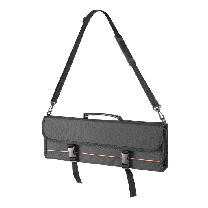 Geanta depozitare si transport cutite, curea ajustabila pentru umar, Hendi, neagra, 515x675 mm