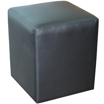 Taburet Pilner Modella, 45 x 45 x 43 cm, piele ecologica negru mat Taburet Pilner Modella, 45 x 45 x 43 cm, piele ecologica negru mat