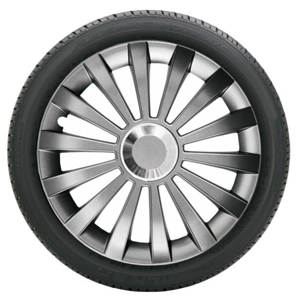 Set 4 capace ART 16 inch /-/ Grafit Meridian, din material ABS durabil cu standarde de calitate