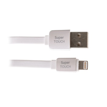 Cablu Lightning pentru Apple Iphone White SuperTouch 1 m Cablu Lightning pentru Apple Iphone White SuperTouch 1 m