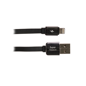 Cablu Lightning pentru Apple Iphone Black SuperTouch 1 m Cablu Lightning pentru Apple Iphone Black SuperTouch 1 m