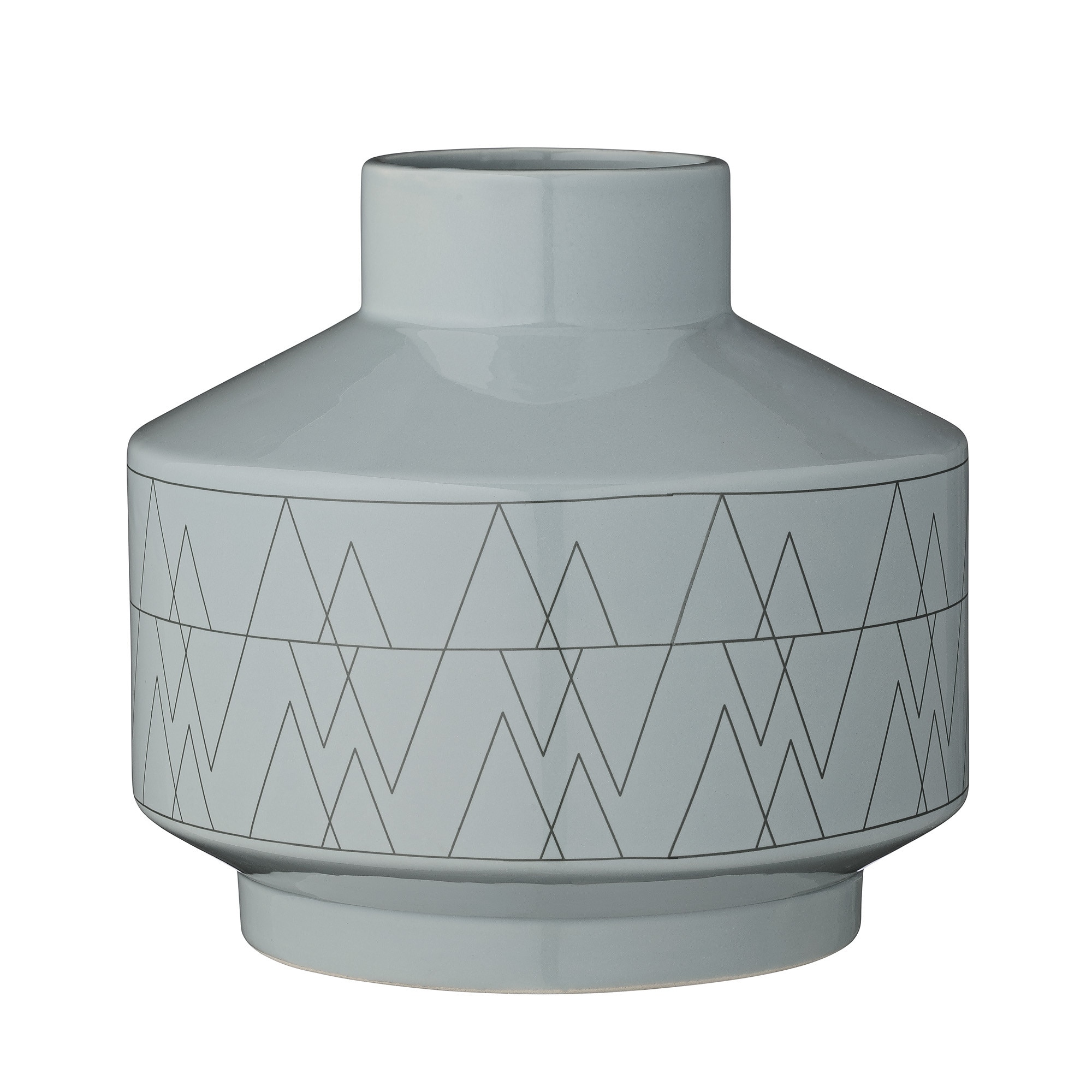 Vaza din ceramica, Bloomingville, 20x19 cm, albastru