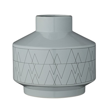 Vaza din ceramica, Bloomingville, 20x19 cm, albastru Vaza din ceramica, Bloomingville, 20x19 cm, albastru