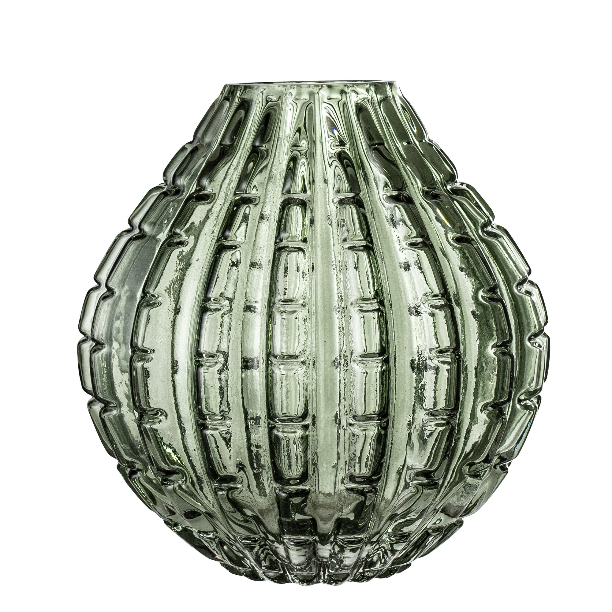 Vaza sticla, Bloomingville, 16x17 cm, verde