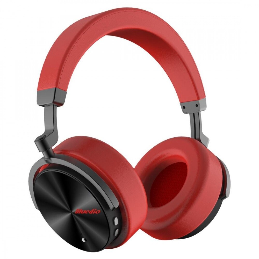 Casti Wireless Stereo Bluedio T5, Noise Canceling, Tip C, Bluetooth, Microfon, Bass puternic, Rosu
