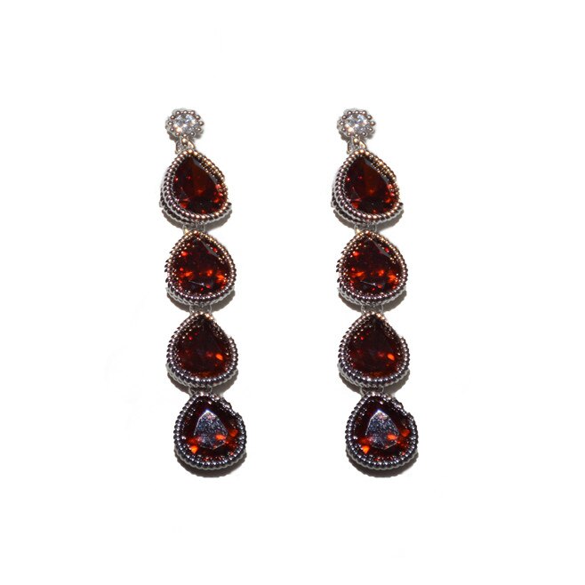 Cercei chic de ocazie din cristale, D&J Exclusive,Marsala