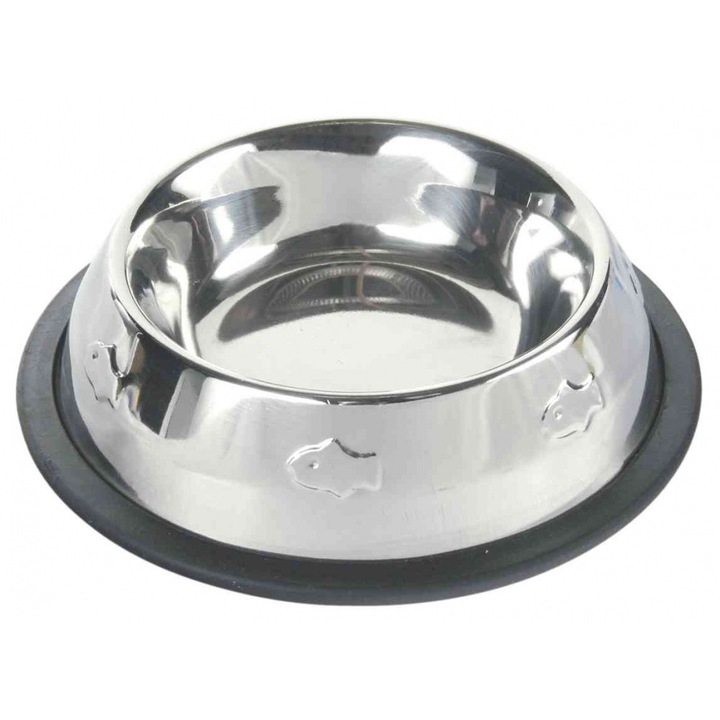 Castron Inox Pentru Pisici, Antiderapant, Matritat, 0.2 l/15 cm, 24870