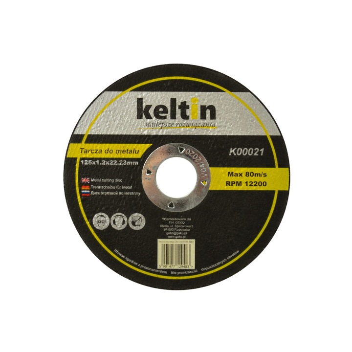Disc taiere metal, 125x1,2mm Keltin, K00021