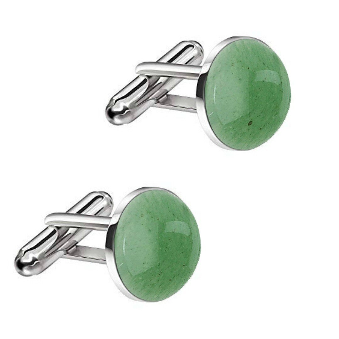 Butoni Unisex din Argint si Aventurin