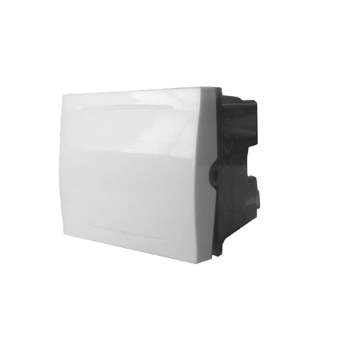 Intrerupator simplu, Esperia, incastrat, modular - 2, alb