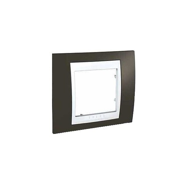 Rama Schneider Electric, 1 post, negru/alb