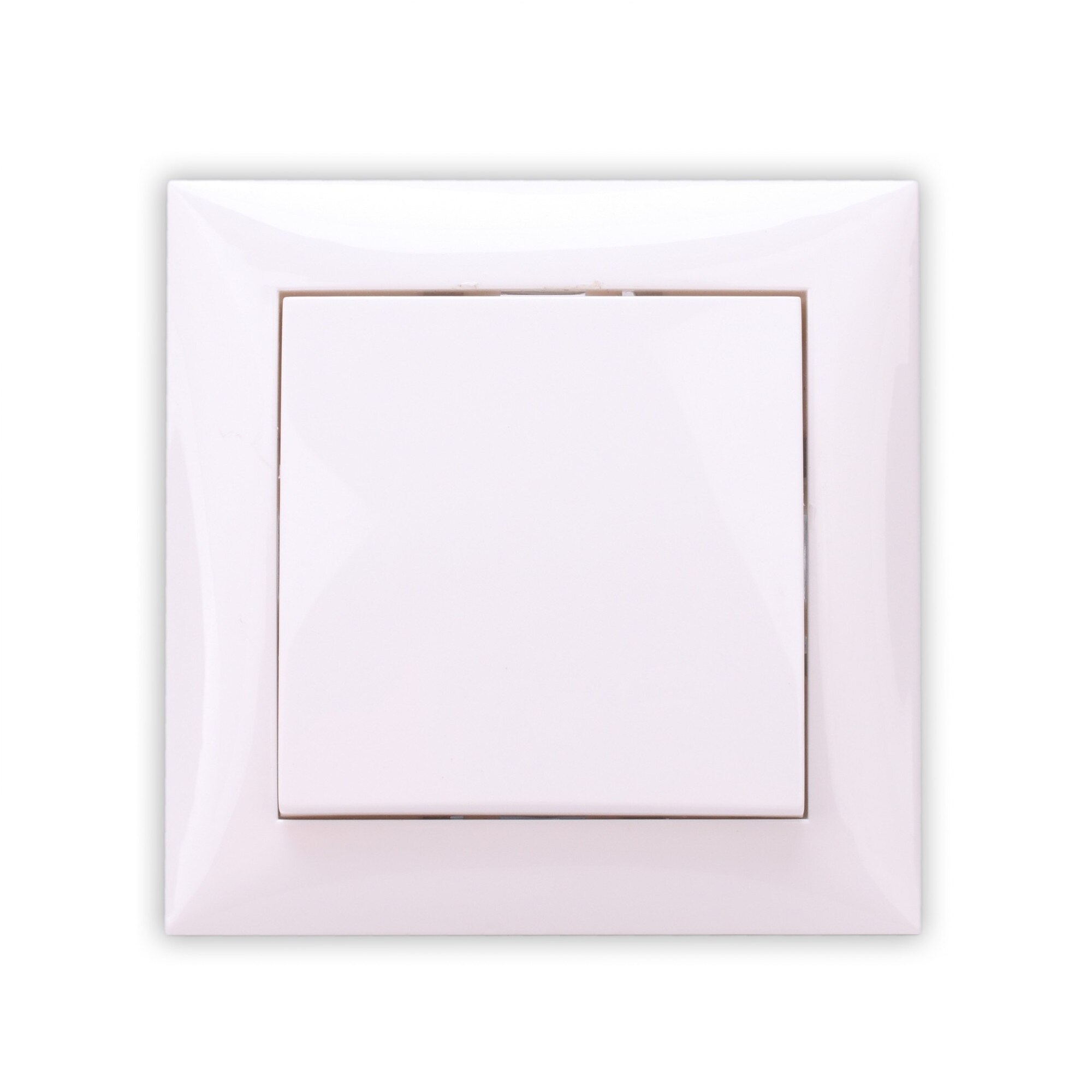 Intrerupator simplu, Hoff, incastrat, rama inclusa, 10A, alb