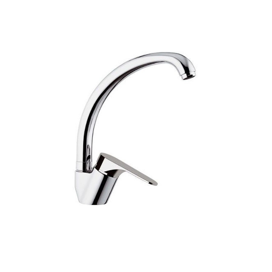 Baterie bucatarie, Remer, din alama, stativa, monocomanda, finisaj cromat + lumanare parfumata inclusa