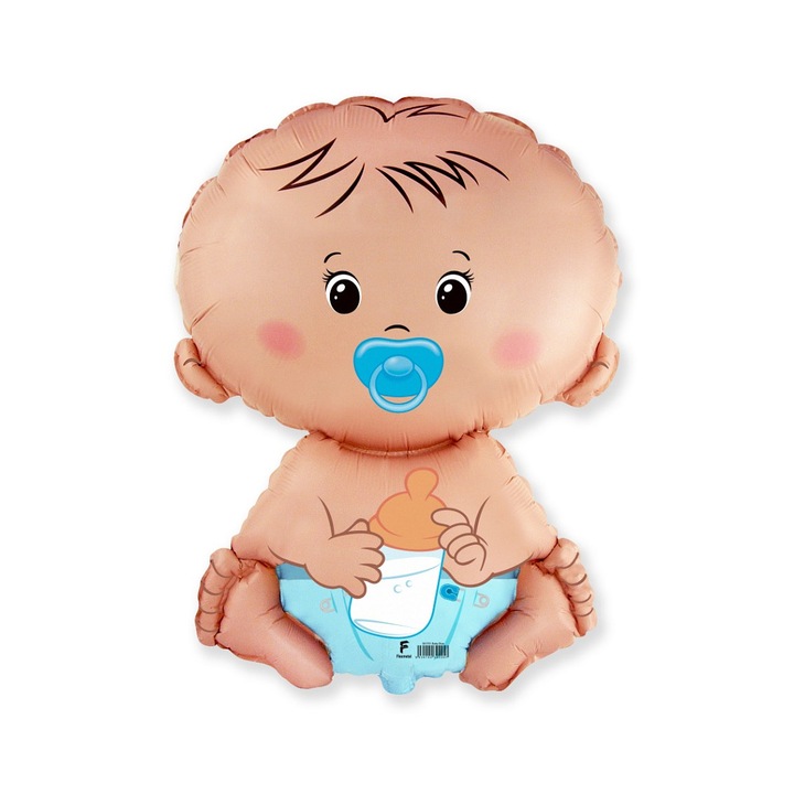 Balon folie figurina bebelus, Baby Boy, 61cm