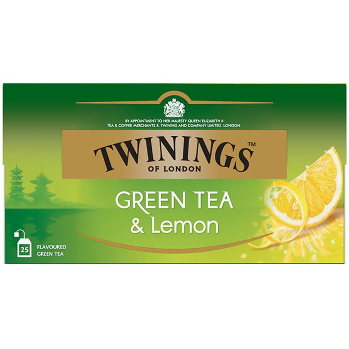 Ceai Twinings Verde cu aroma de Lamaie, 25 pliculete, 40 gr.