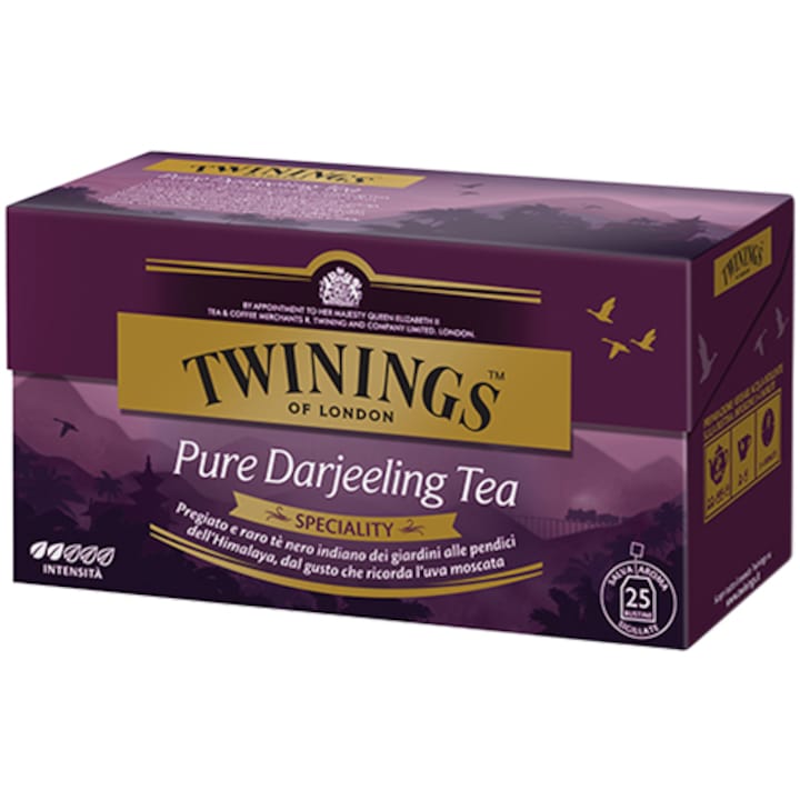Ceai Twinings Negru Pure Darjeeling, 25 pliculete, 50 gr.