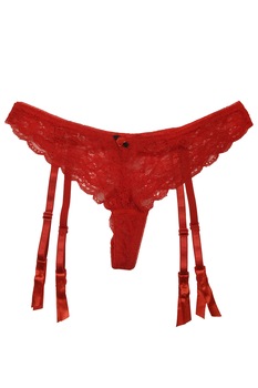 Portjartier cu chilot tanga, Lemila, Rosu Portjartier cu chilot tanga, Lemila, Rosu