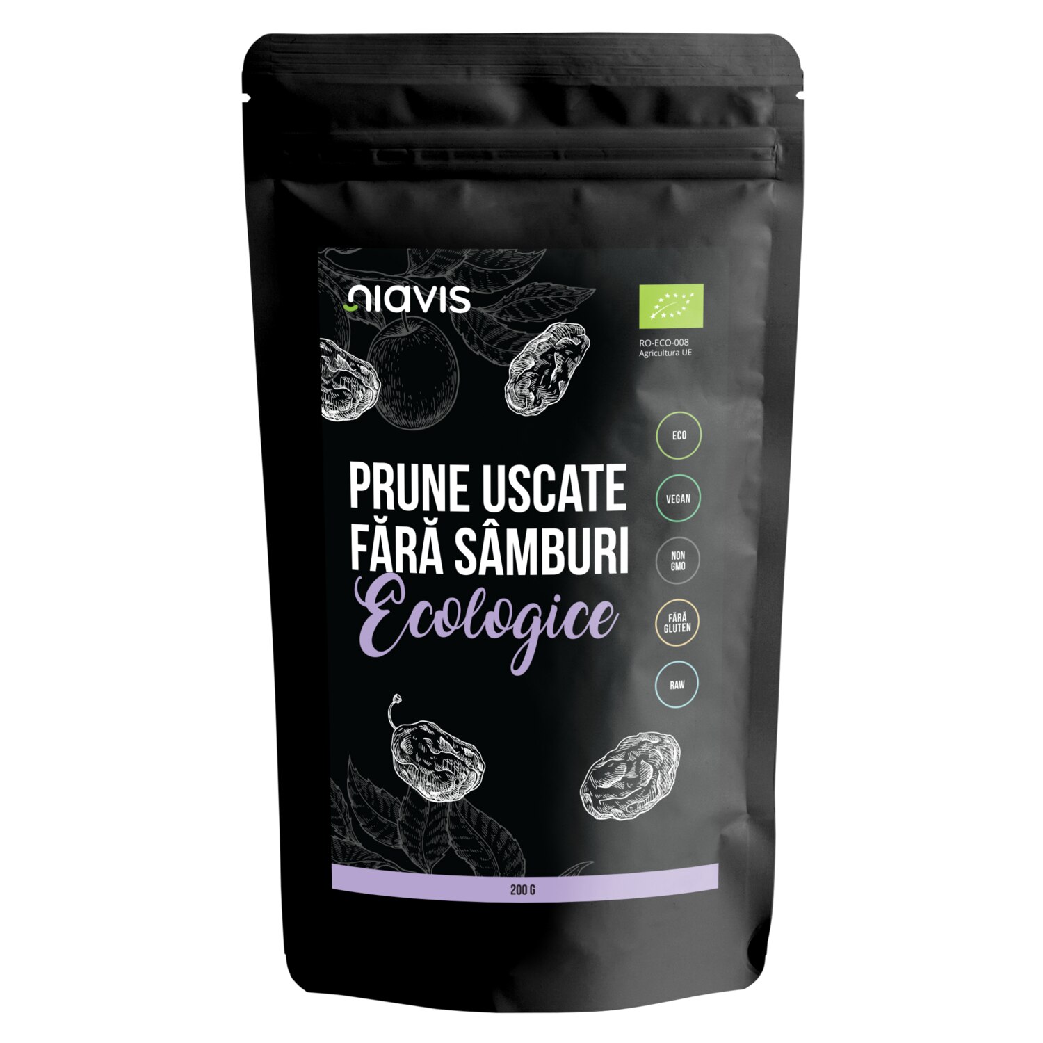 Prune Fructe Uscate fara Samburi 200gr Niavis