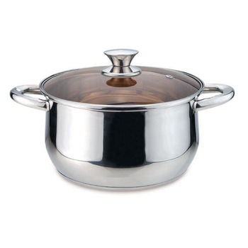 Cratita inox cu capac, 20 x 12 cm, fund triplu, Muhler Cratita inox cu capac, 20 x 12 cm, fund triplu, Muhler