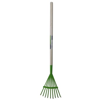 Grebla pentru frunze , ATS, PVC, cu coada din lemn, 9 dinti, 60 cm Grebla pentru frunze , ATS, PVC, cu coada din lemn, 9 dinti, 60 cm