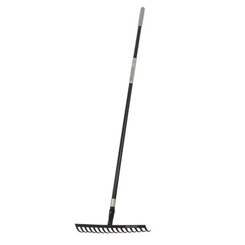 Grebla pentru sol, ATS, otel, cu coada din fibra de sticla, 16 dinti, 40.5 cm Grebla pentru sol, ATS, otel, cu coada din fibra de sticla, 16 dinti, 40.5 cm