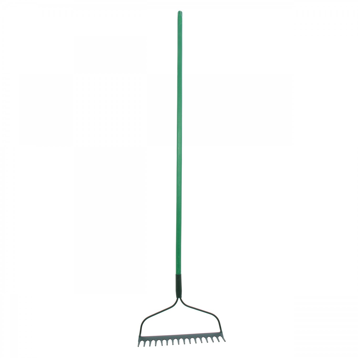 Grebla pentru sol, ATS, otel, cu coada din lemn, 16 dinti, 150 cm, verde