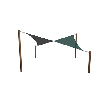 Prelata soare / vela umbrire patrata - 3.0 x 3.0 m, 185gsm, verde inchis Prelata soare / vela umbrire patrata - 3.0 x 3.0 m, 185gsm, verde inchis