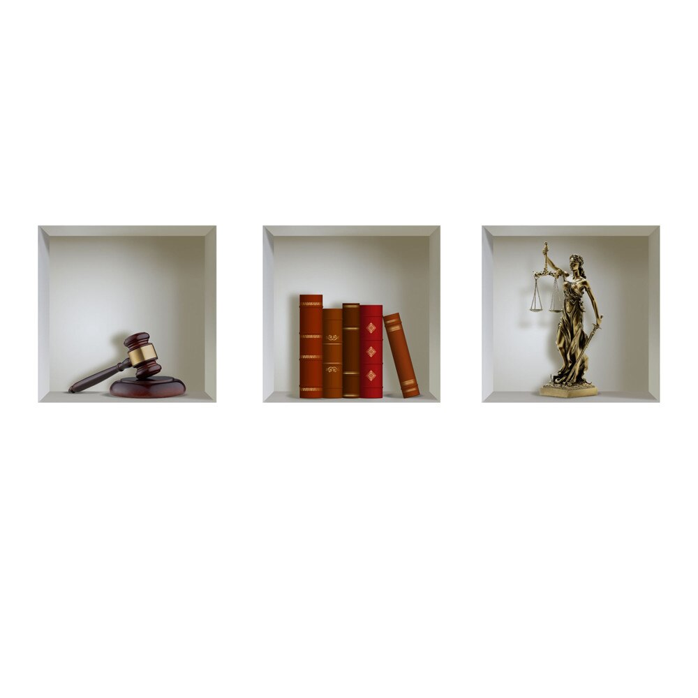 Sticker cu efect 3D - Justice - 3 buc X 35X35 cm - Marca Beestick