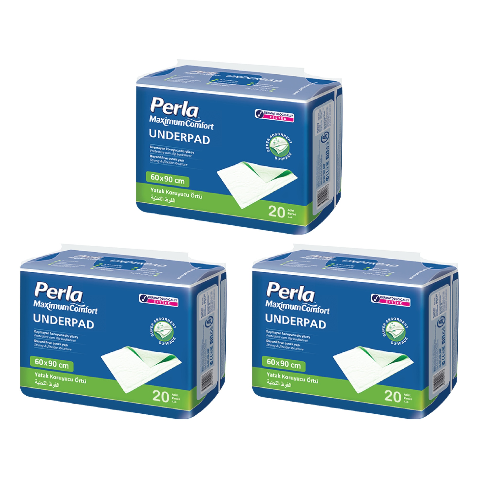 Pachet Promo: Aleze de protectie Extra absorbante Perla, 90x60 cm, 60 buc